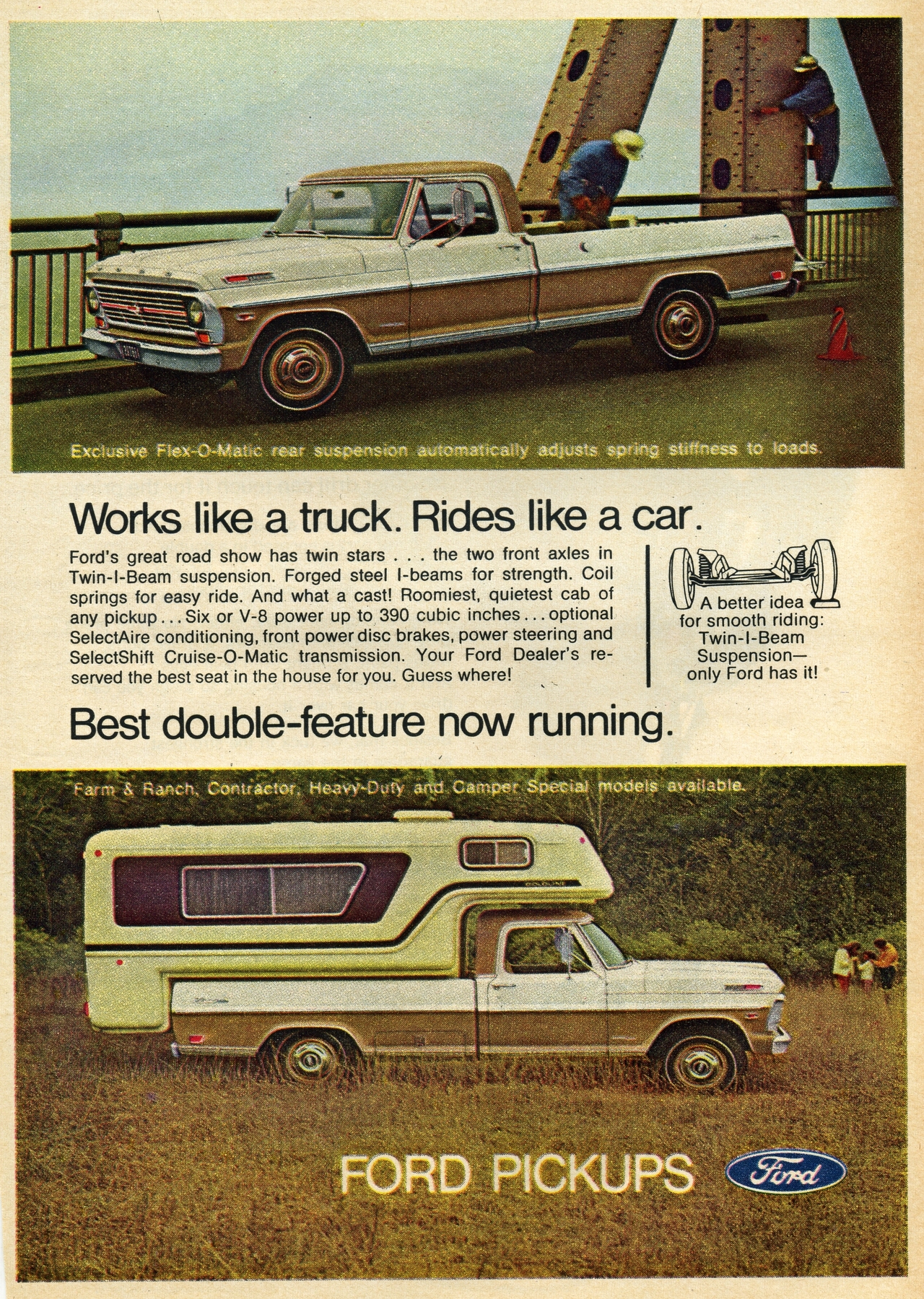 Old Ford truck advertisement