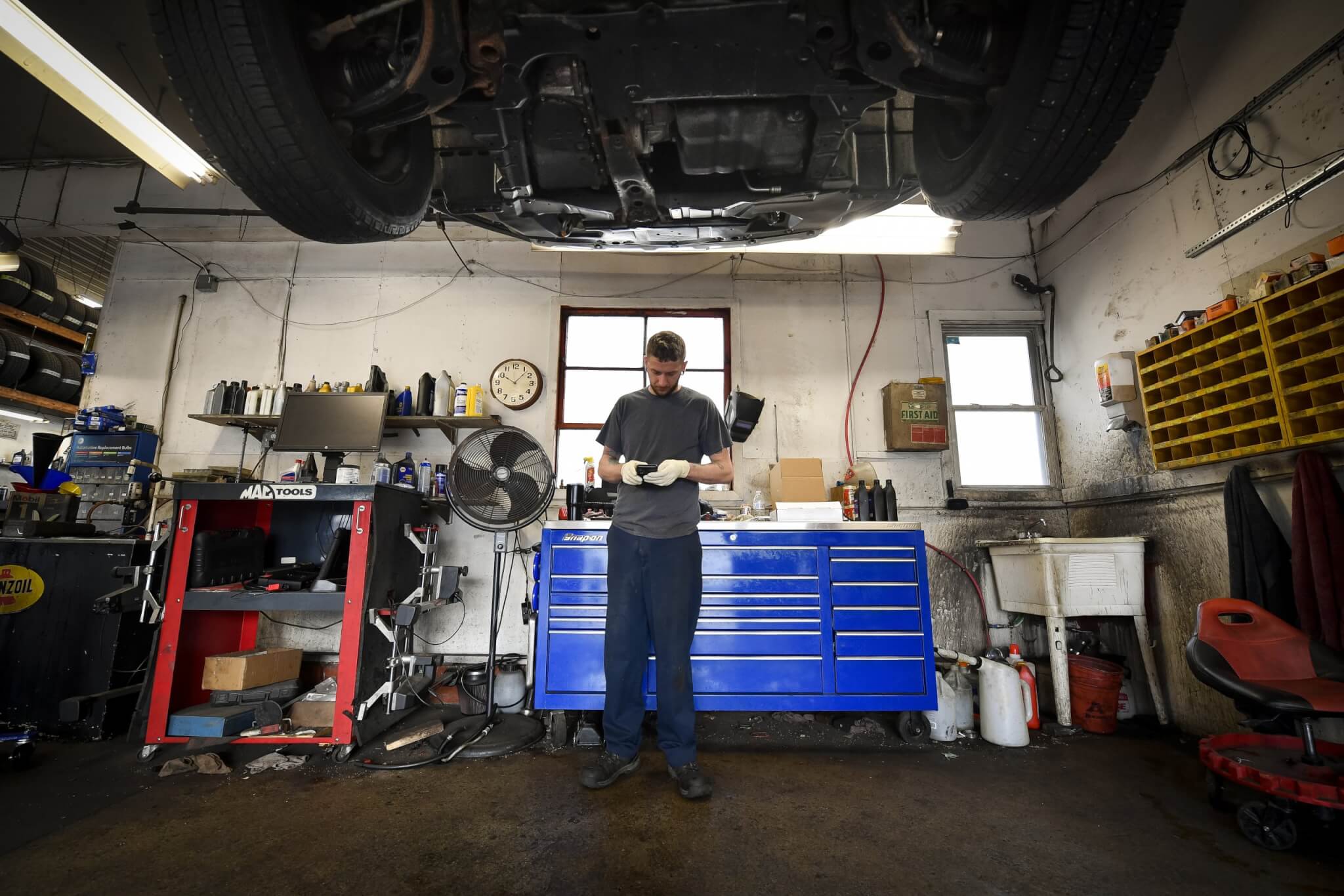 Logan Brown, champion auto technician. Photo by Shop Press photographer Mike Apice.