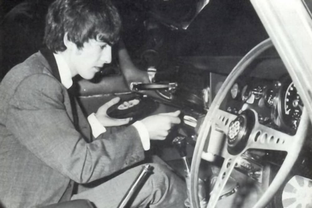 Photo of George Harrison with his Philips Norelco Auto-Mignon