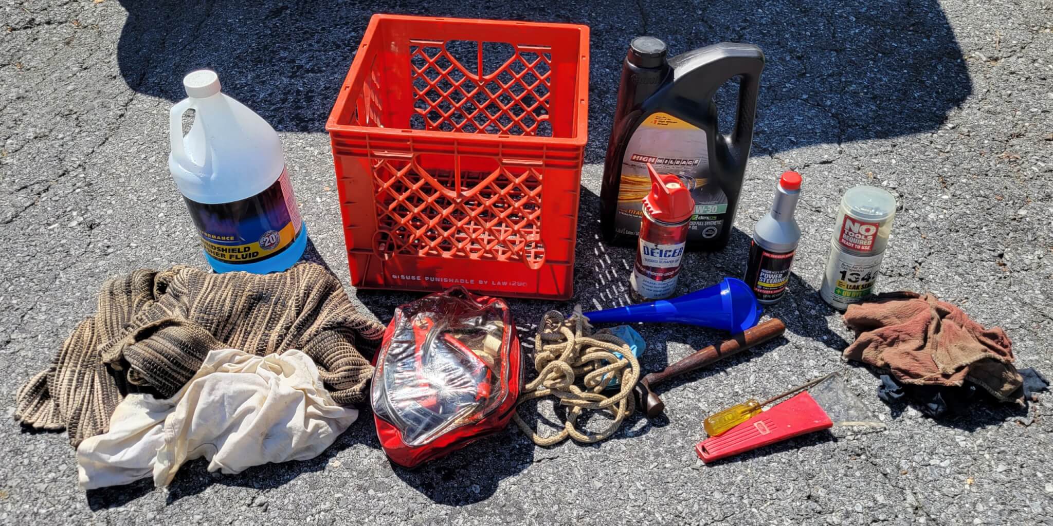 Photo of contents of car crate