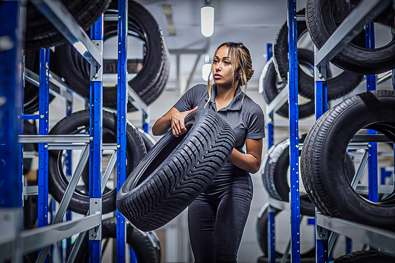 tire storage warehouse and tool shop